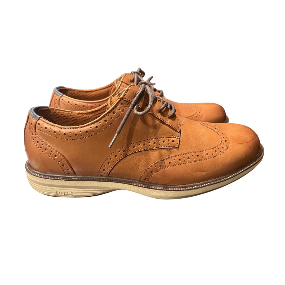 Kore Leather Wingtip Oxford Dress Shoes Brown Mens 8.5M